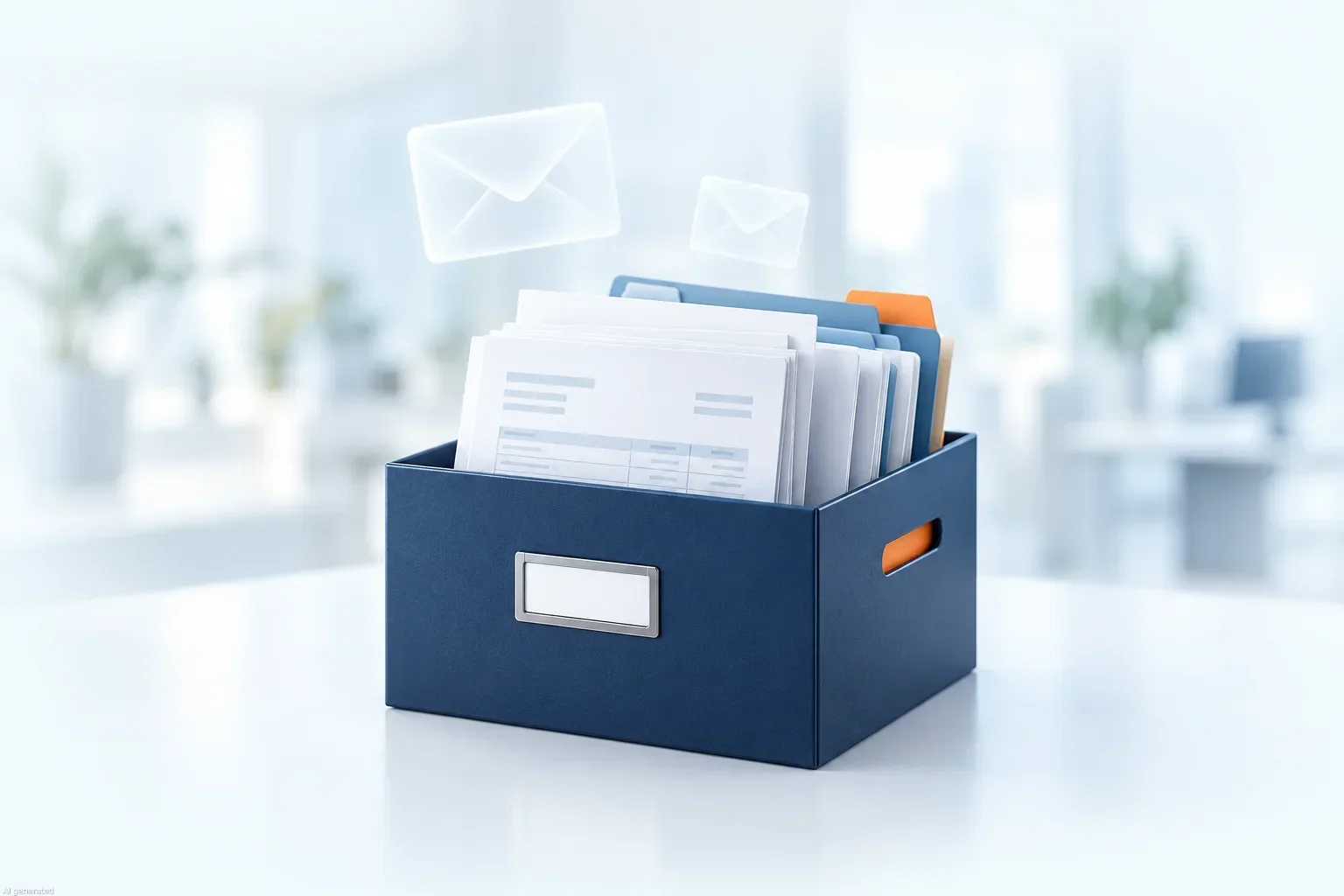 Archivio con fatture e simboli email