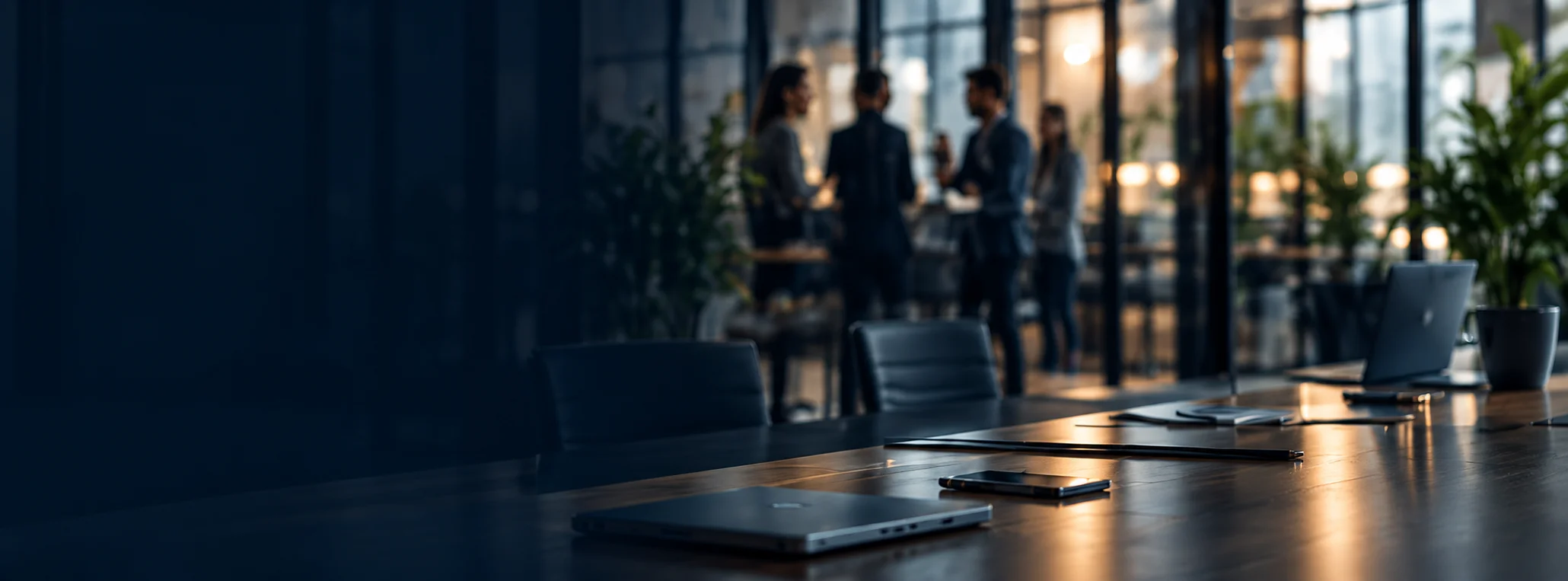 Modern office as a background for digital processes