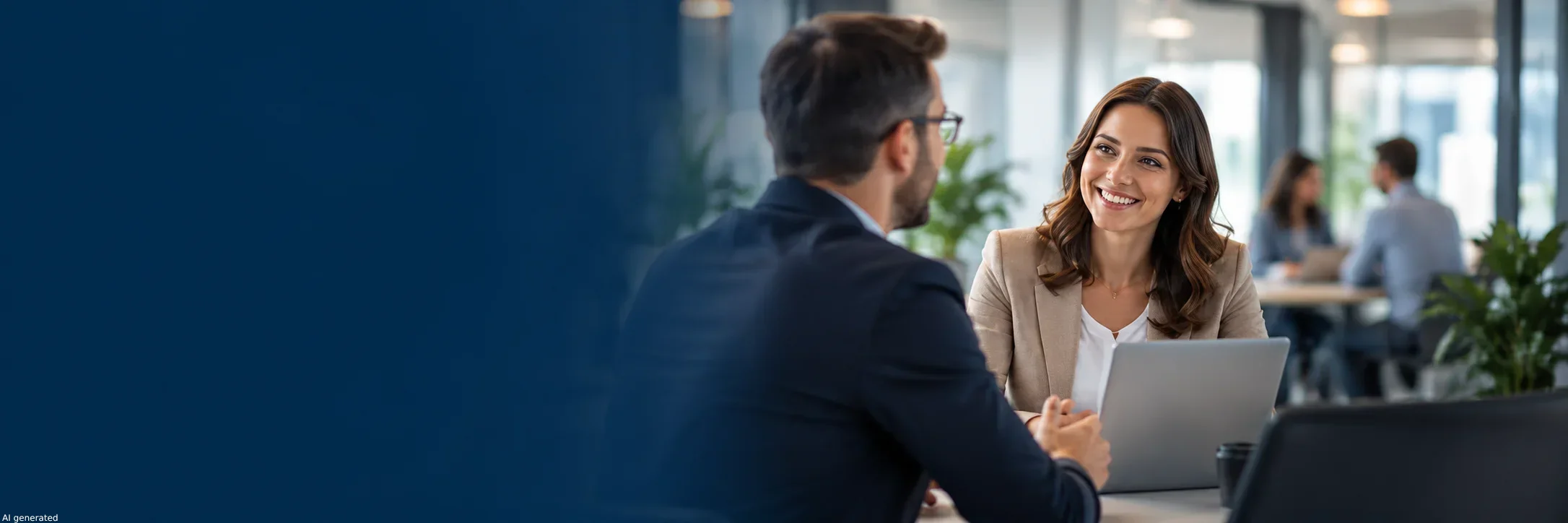 Consulenza personale in un ufficio moderno.