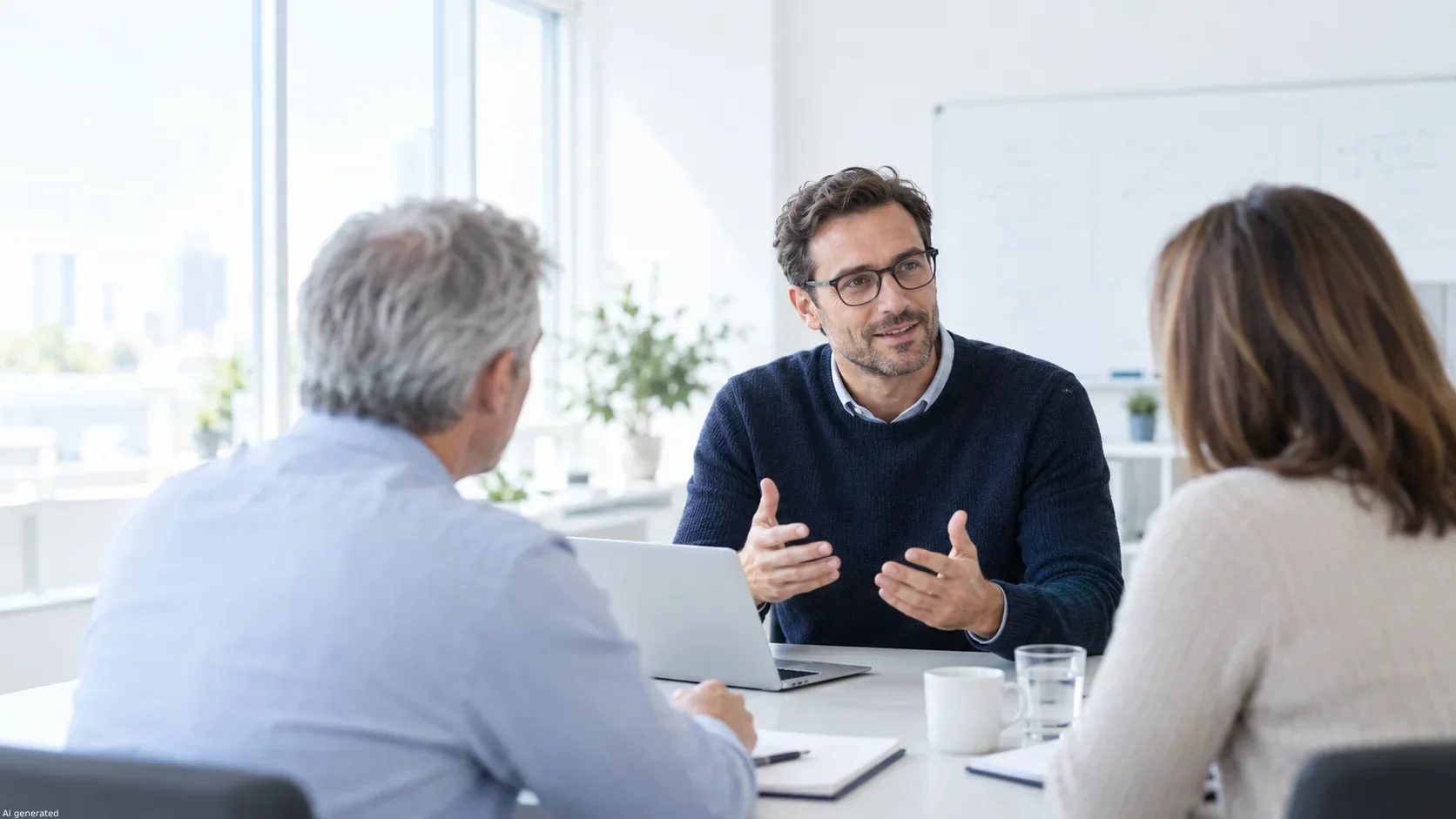 Asesor y clientes acuerdan los siguientes pasos.